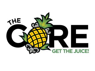 Th Core get the juice logo on white background